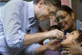 Bill Gates Administering Oral Polio Vaccine


